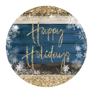 #15 Happy Holidays, Holiday Sign, Wreath Center, Wreath Attachment
