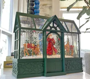 8"H Lighted Swirl Greenhouse