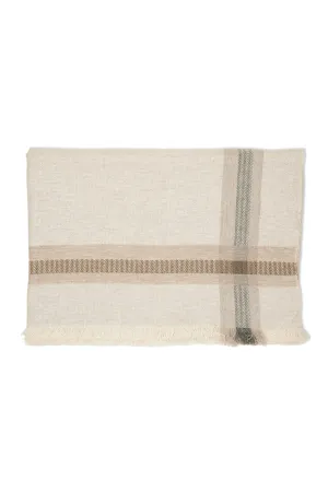 Andrea's Grey/Cream Plaid Resca Cashmere Throw