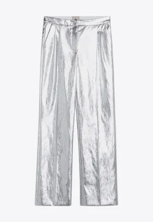 Andy Metallic Wide-Leg Pants