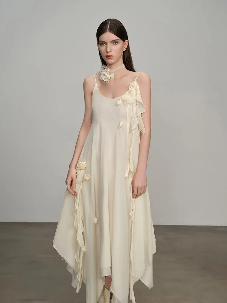 Asymmetry Slip Long Dress