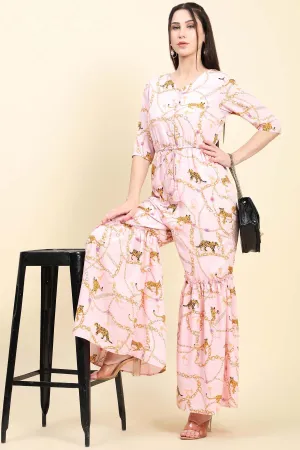 Baby Pink Crepe Jumpsuit
