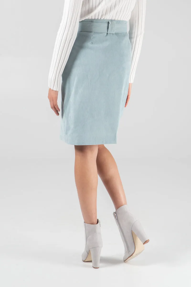 Babycord Button Front Skirt