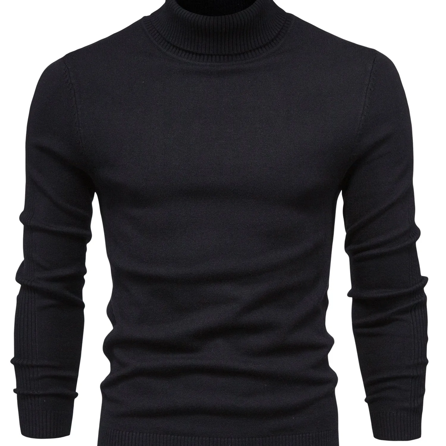 Best Sellers Autumn Winter Pullover Men O-neck Solid Turtleneck Sweaters