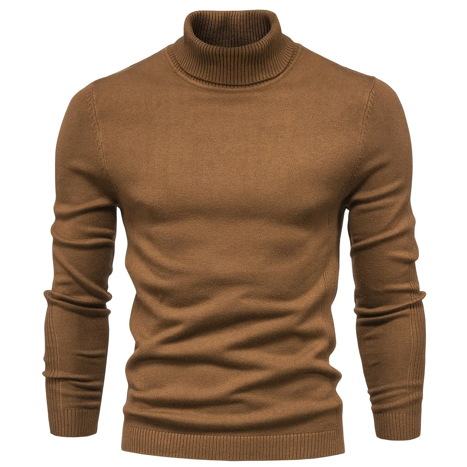 Best Sellers Autumn Winter Pullover Men O-neck Solid Turtleneck Sweaters