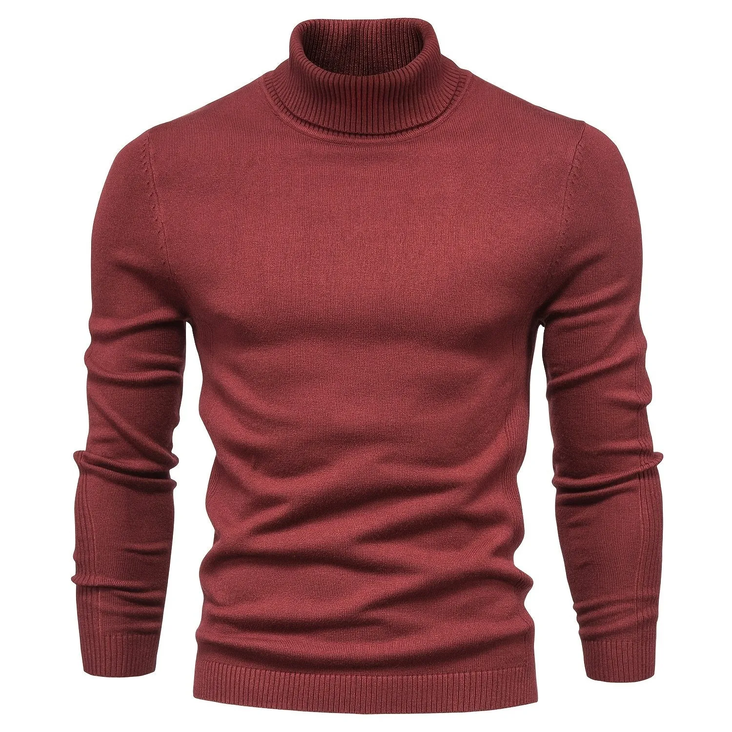 Best Sellers Autumn Winter Pullover Men O-neck Solid Turtleneck Sweaters
