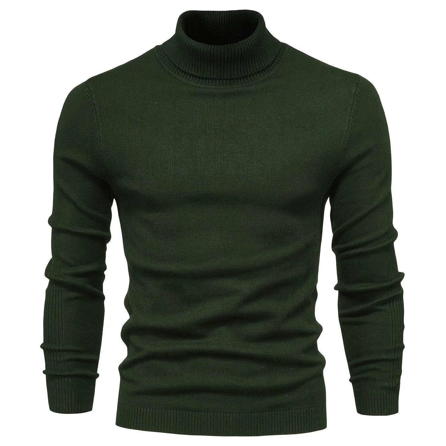 Best Sellers Autumn Winter Pullover Men O-neck Solid Turtleneck Sweaters