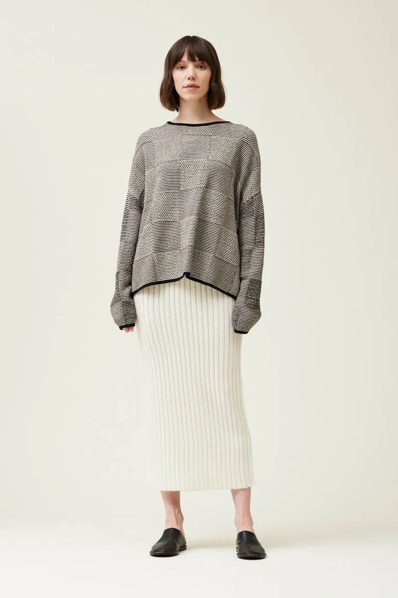 Black Checkered Sweater