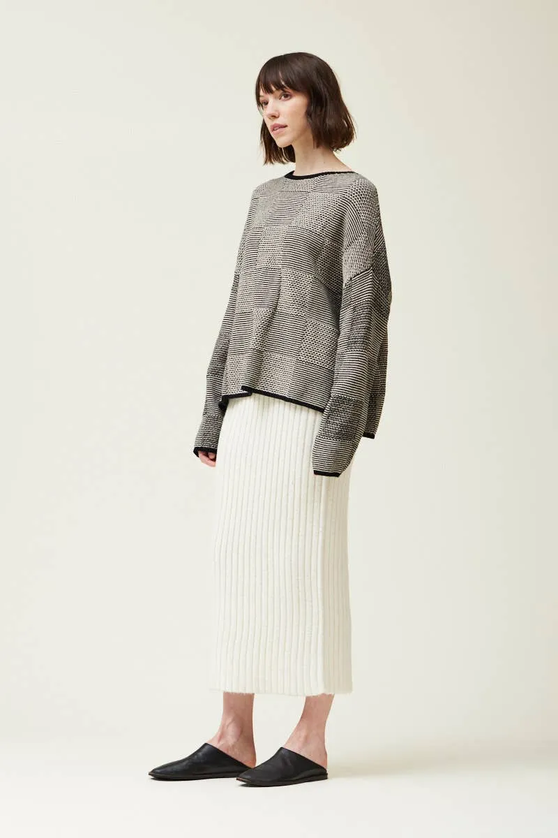 Black Checkered Sweater