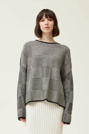 Black Checkered Sweater