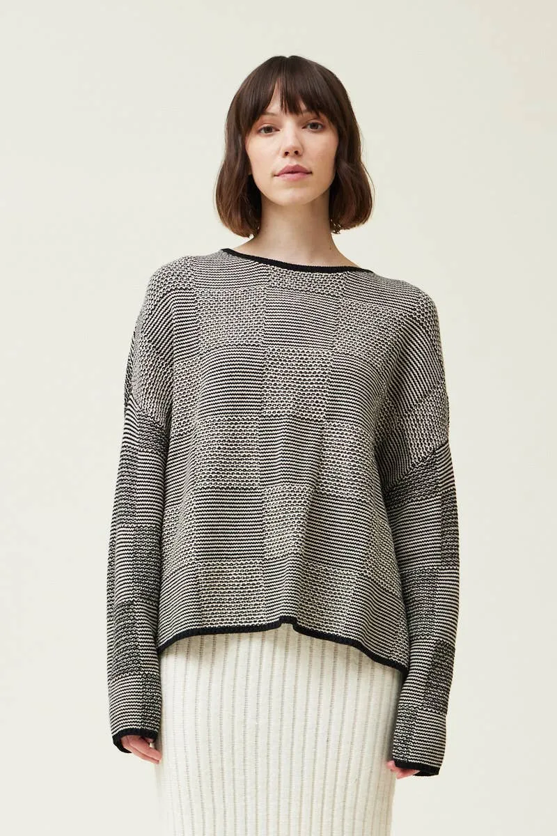 Black Checkered Sweater