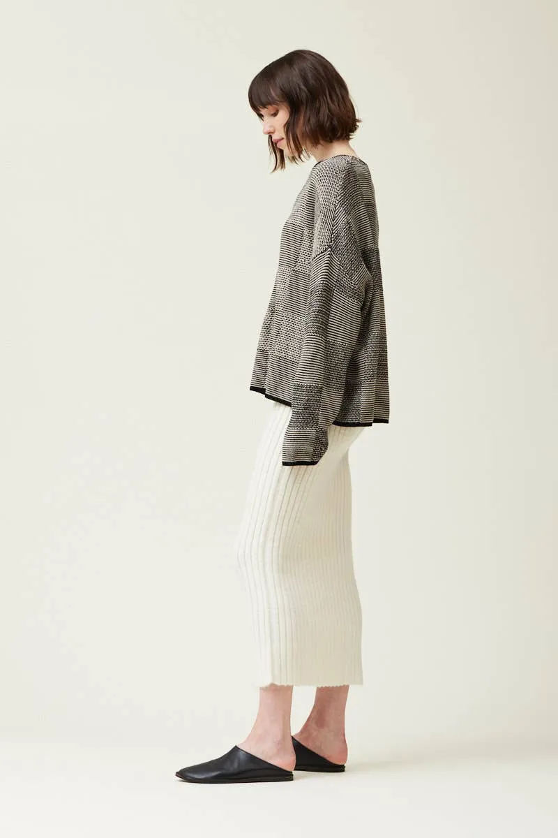 Black Checkered Sweater
