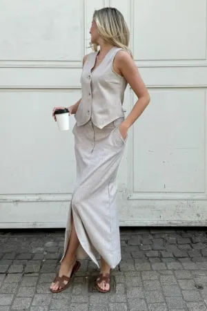 BYIC - Celinaic Long Skirt - beige Beige