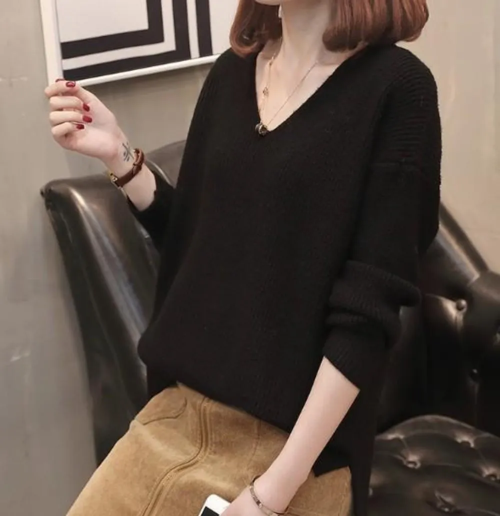 Casual Womens V Neck Sweater