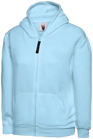 Childrens Classic Full Zip Hooded Sweatshirt | Sky
