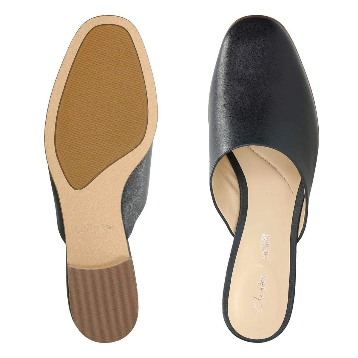 Clarks Women's Pure Blush Slip On Mules - Black