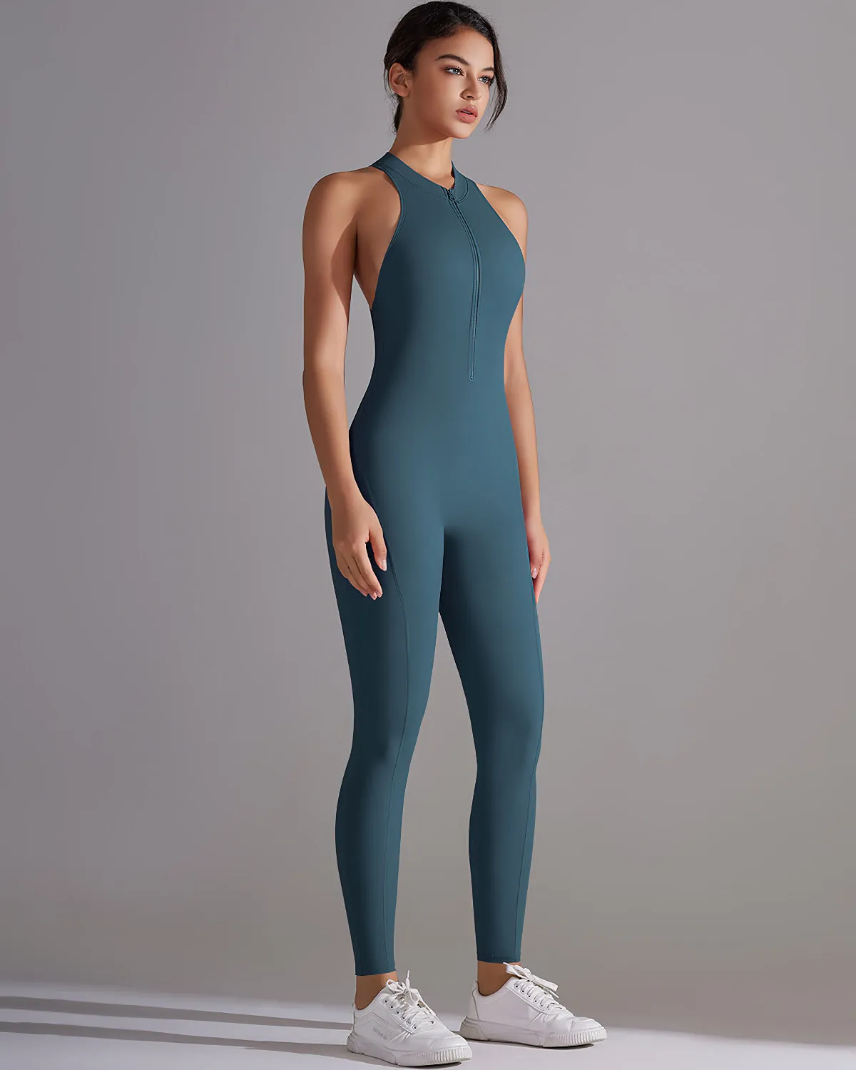 Coralie Seamless Scrunch Jumpsuit - Teal