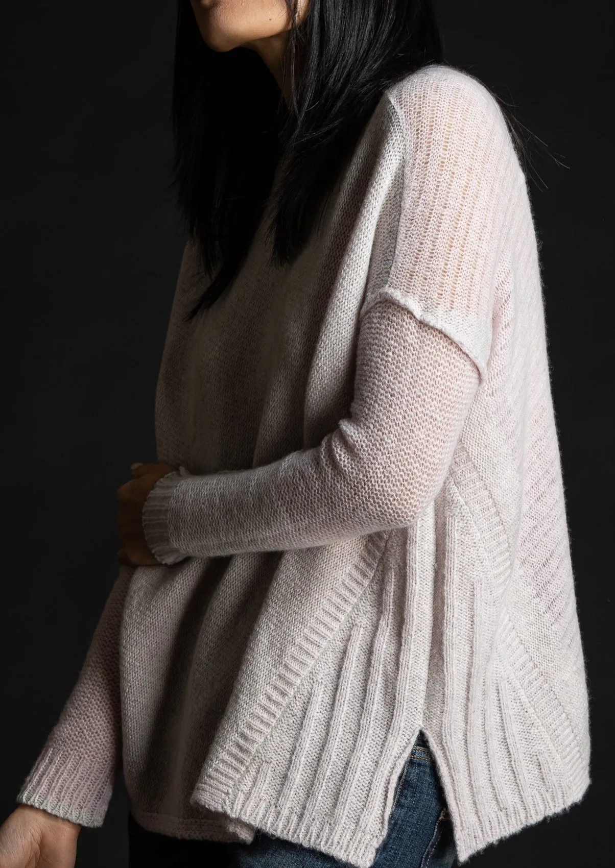 Dreamy Reversible Pullover, Lavender/Mist