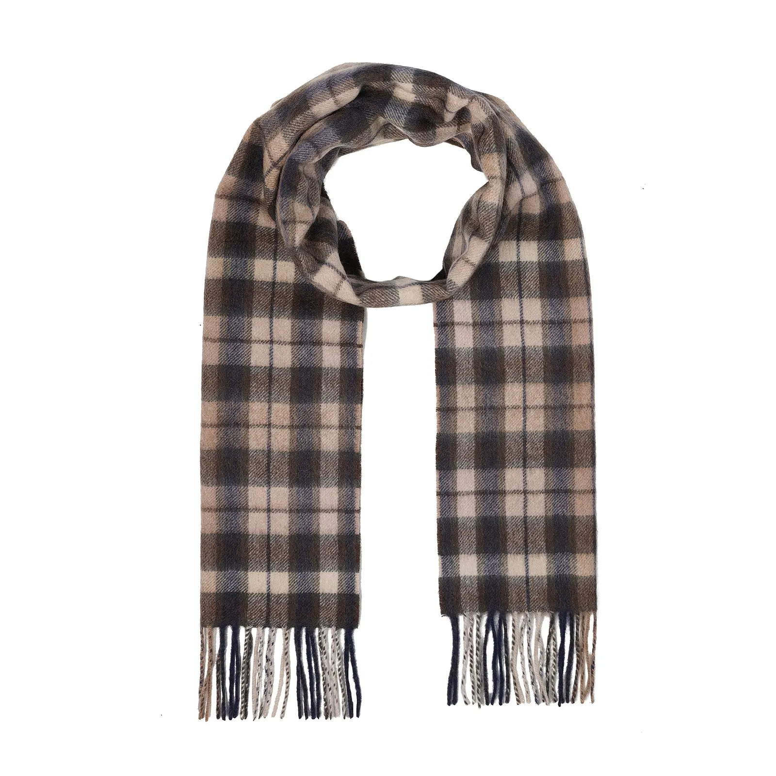 Edinburgh Cashmere Scarf  Winter Check - Black/Brown