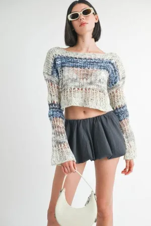 Emory Park Loose Knitted Crop Sweater