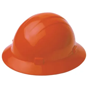 ERB Safety Americana Full Brim Safety Hard Hat with 4-Point Mega Ratchet Suspension