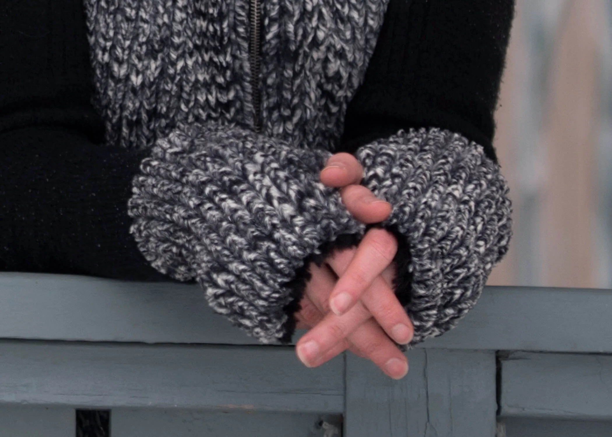 Fingerless / Texting Gloves, Reversible - Luxury Faux Fur in 8mm