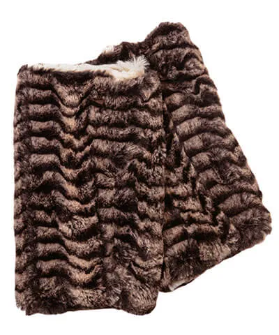 Fingerless / Texting Gloves, Reversible - Luxury Faux Fur in 8mm