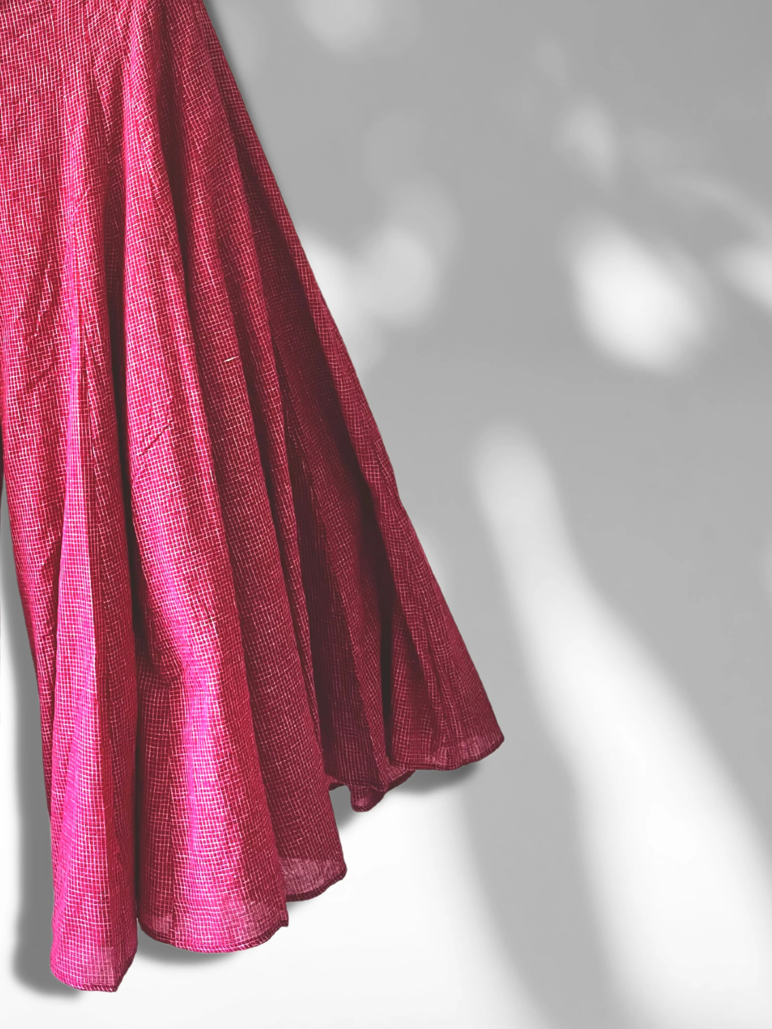 Flared Pants -Red and White Checks
