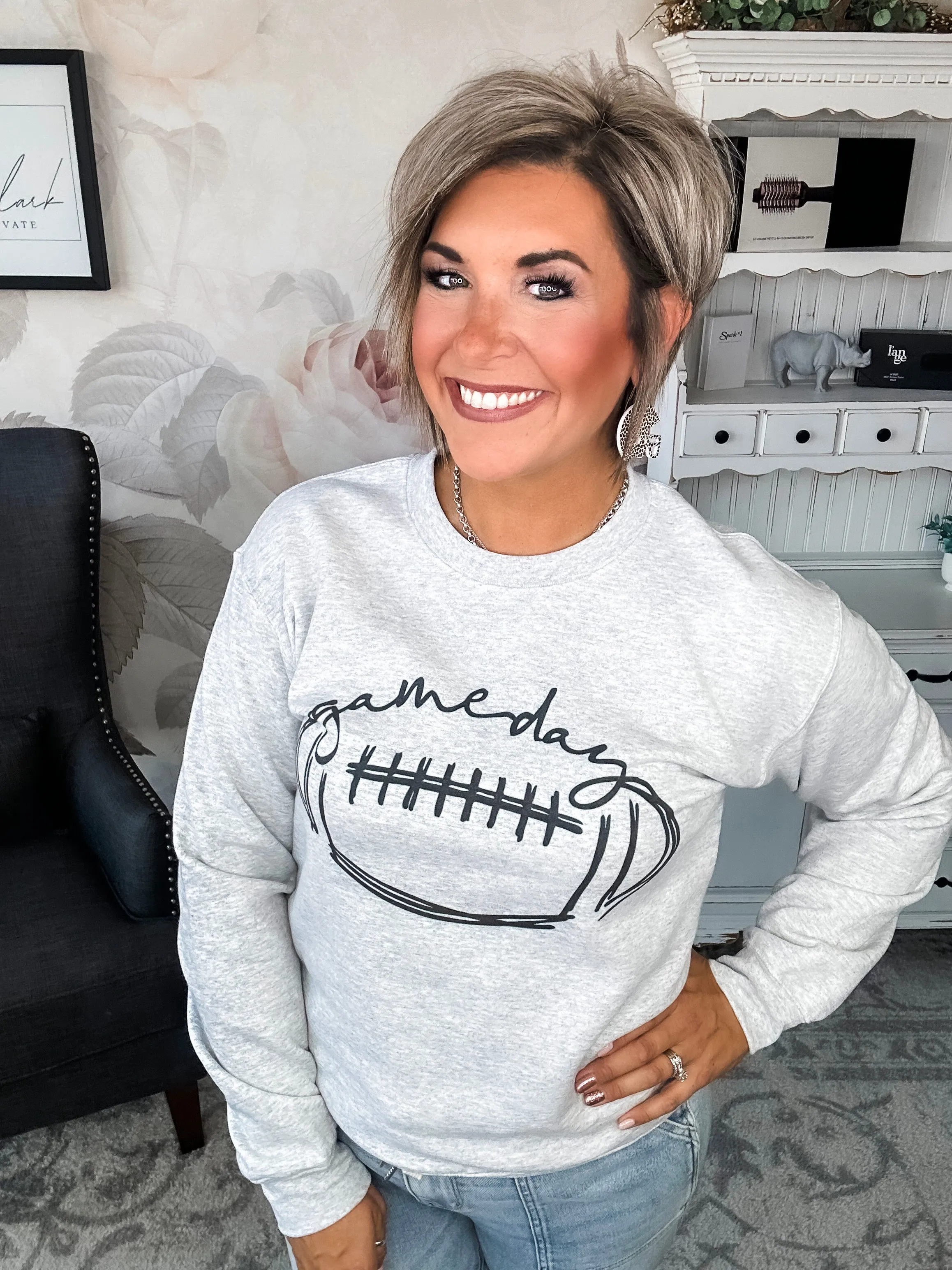 Football Gameday Scribble Sweatshirt