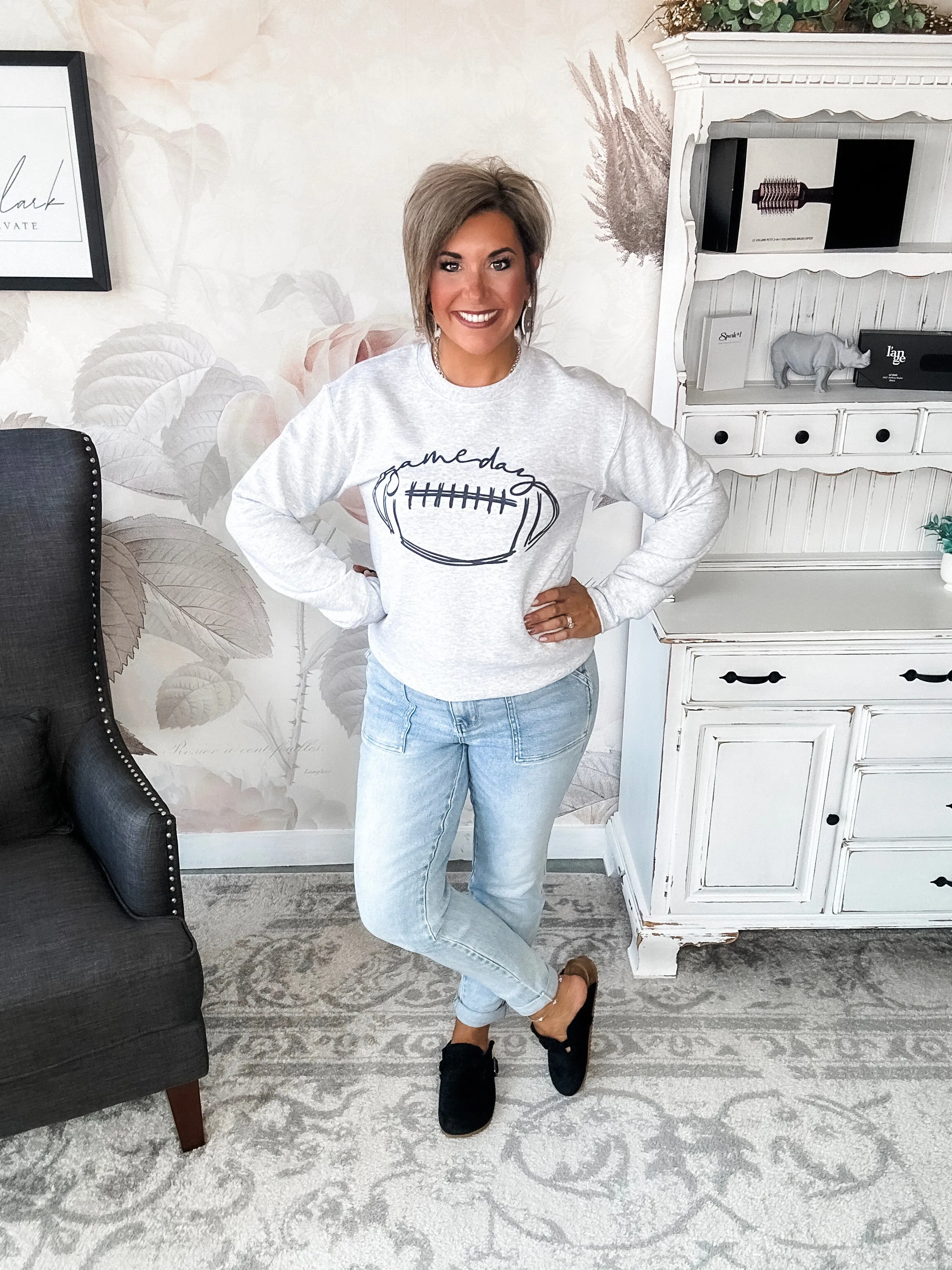 Football Gameday Scribble Sweatshirt