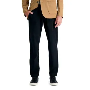 Haggar Mens Straight fit Chinos Pants 38 / 34 Black Solid