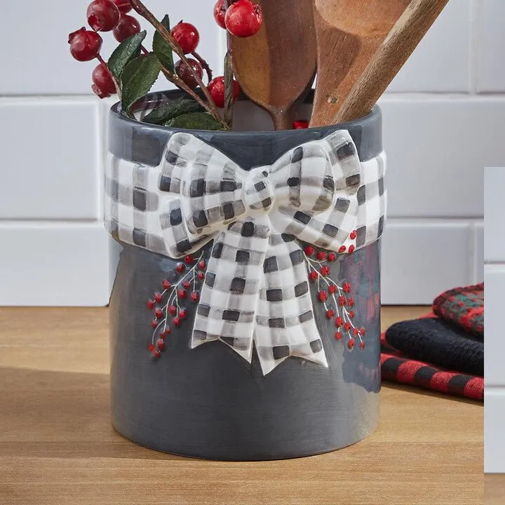 Home For Christmas Utensil Crock