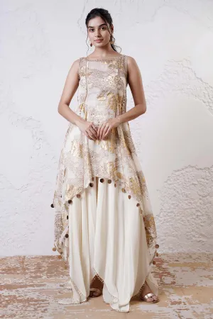 Ivory Asymmetrical Tunic Set