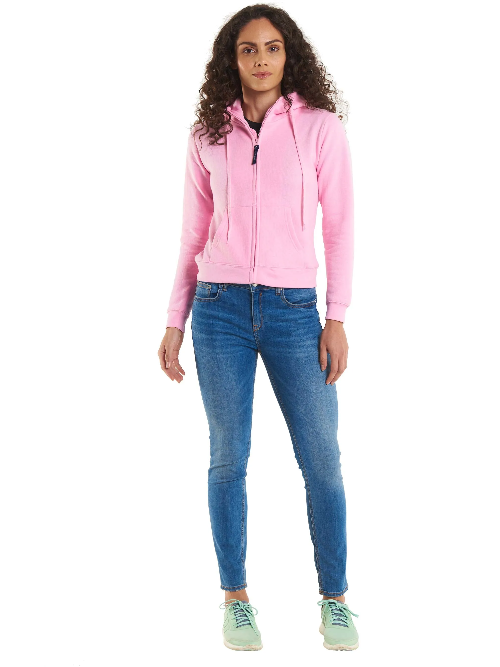 Ladies Classic Full Zip Hooded Sweatshirt | Black