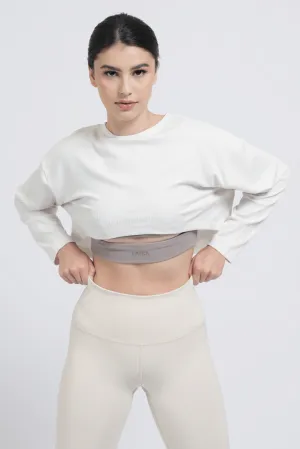 LAICA Crop Sweatshirt - Bone