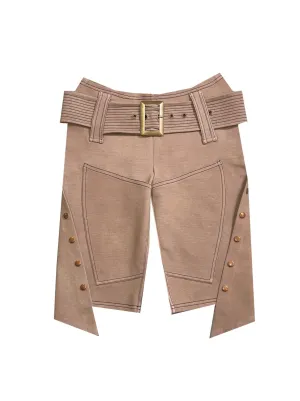 M14 FLARED BIKER SHORT CREAM