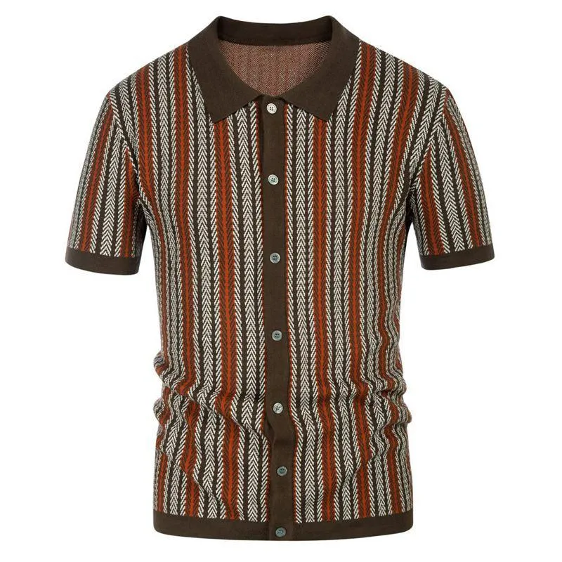 Men's Business Knitwear Fashion Striped Jacquard