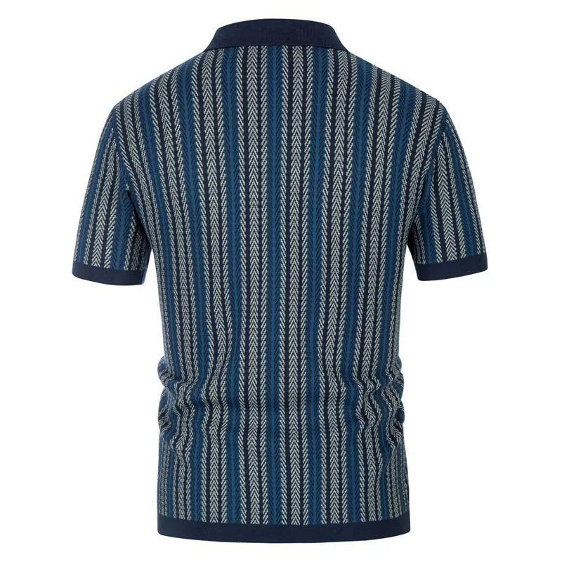 Men's Business Knitwear Fashion Striped Jacquard