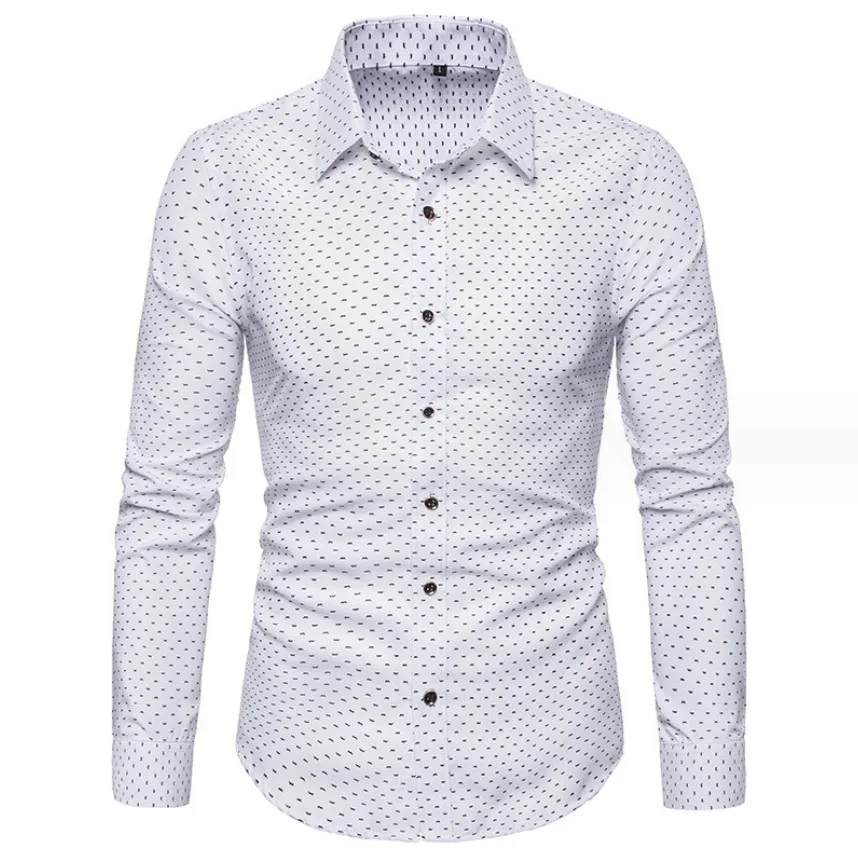 Men's Fashion Casual Business Long Sleeve Shirt