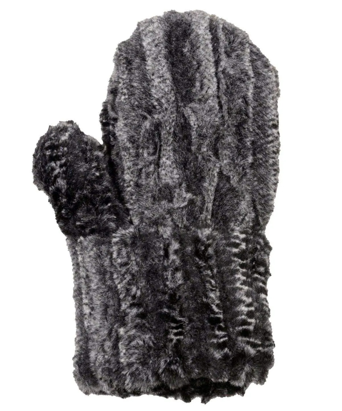 Men's Mittens - Luxury Faux Fur in Rattle N Shake
