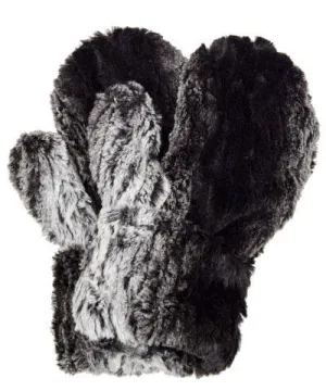 Men's Mittens - Luxury Faux Fur in Smouldering Sequoia