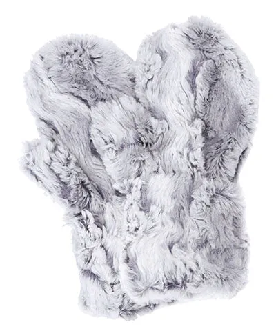 Men's Mittens - Luxury Faux Fur in Winter River