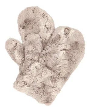 Mittens - Luxury Faux Fur in Café Au Lait
