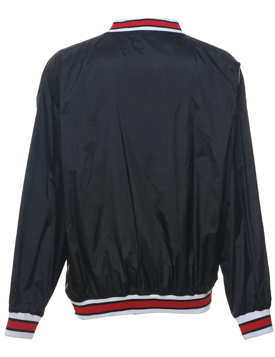 Navy, Red & White Embroidered Nylon Jersey - L