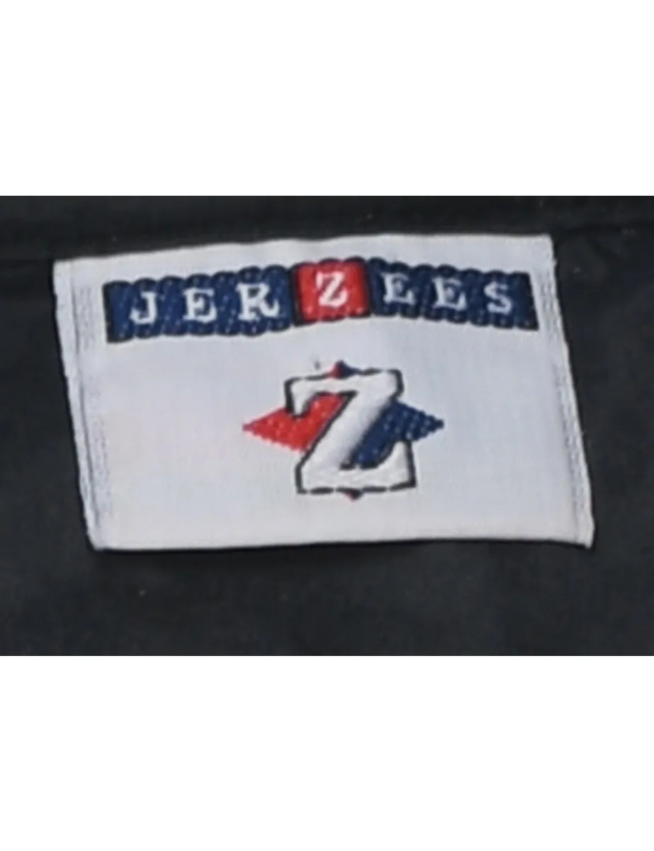 Navy, Red & White Embroidered Nylon Jersey - L
