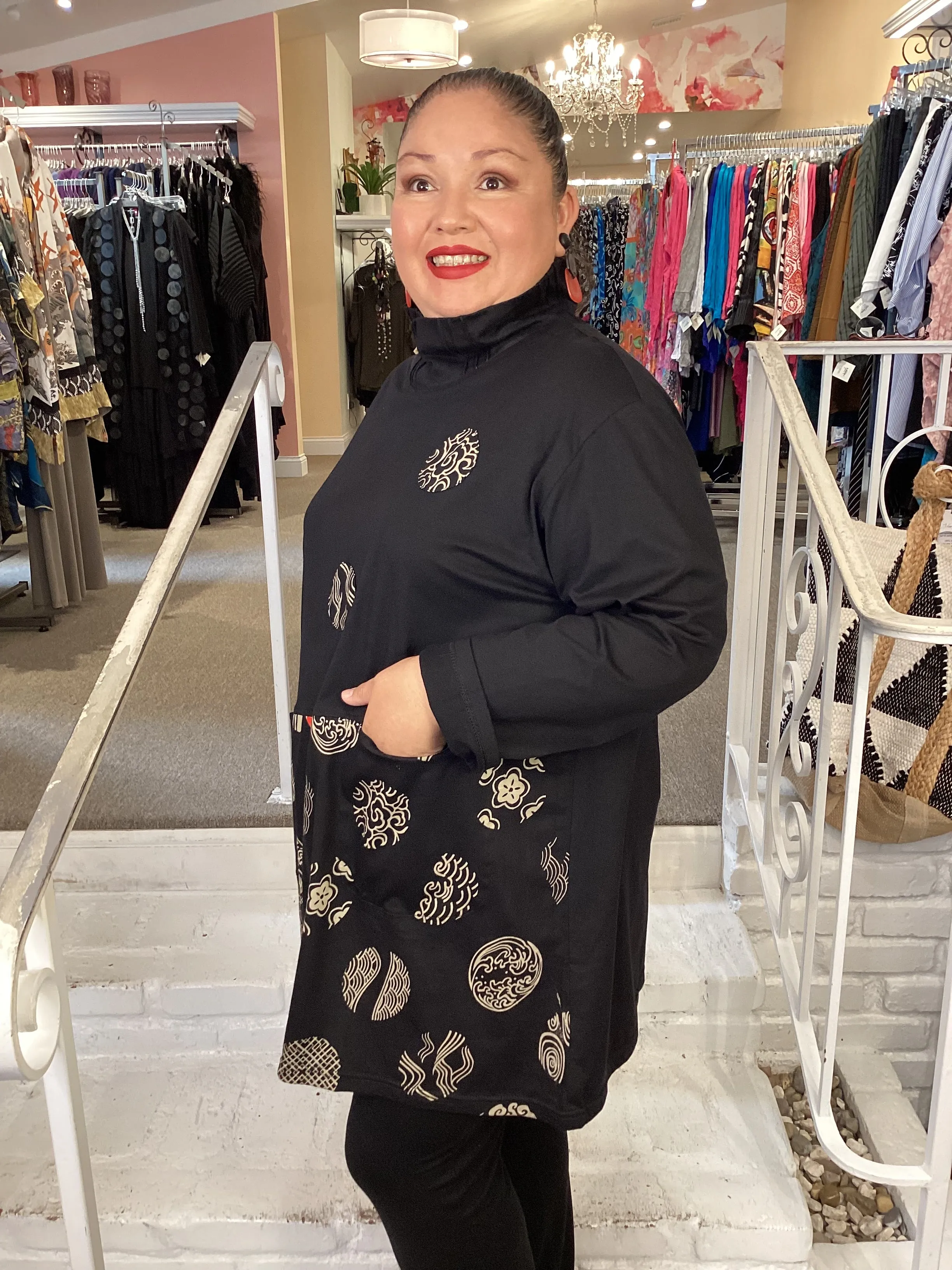 PATCH COWL TUNIC