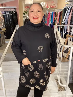 PATCH COWL TUNIC