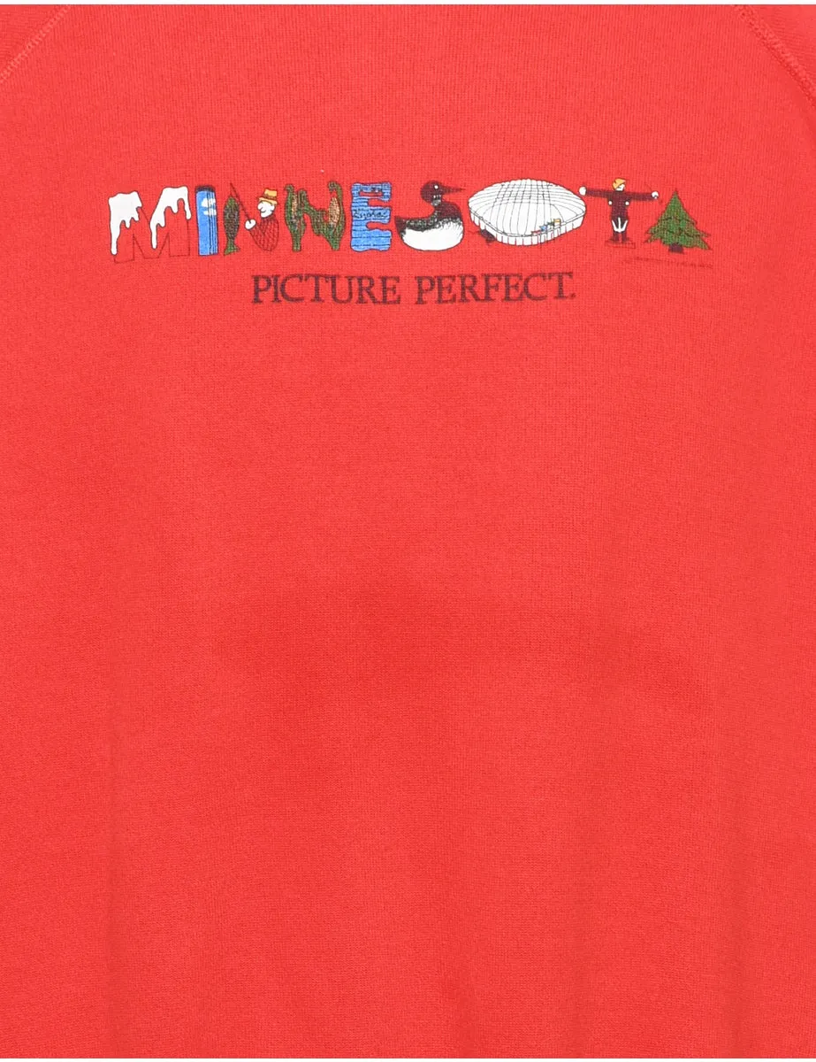 Picture Perfect Red Sweatshirt - XL
