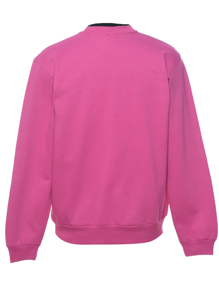 Pink Plain Sweatshirt - S