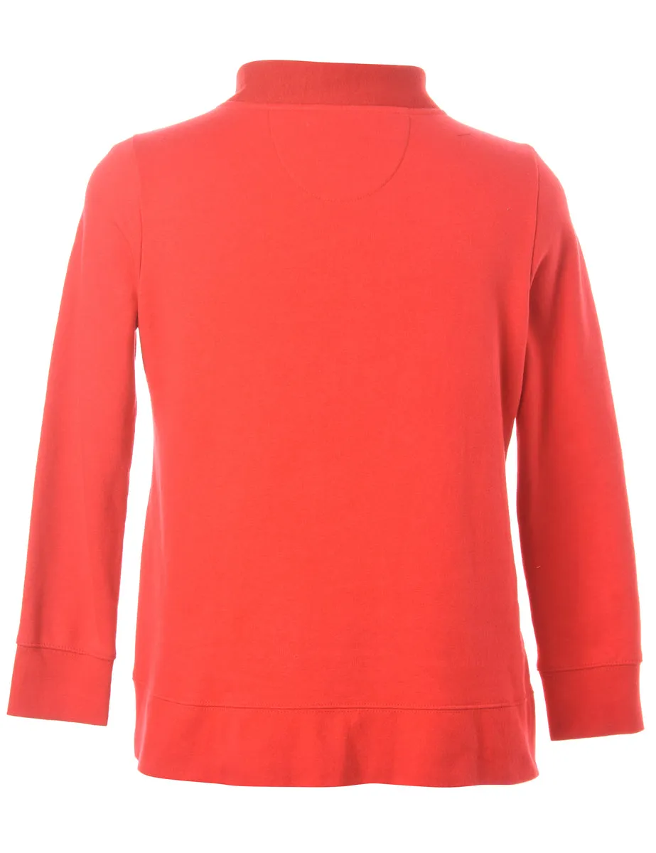 Reworked Kev High Neck Zip Sweatshirt - S